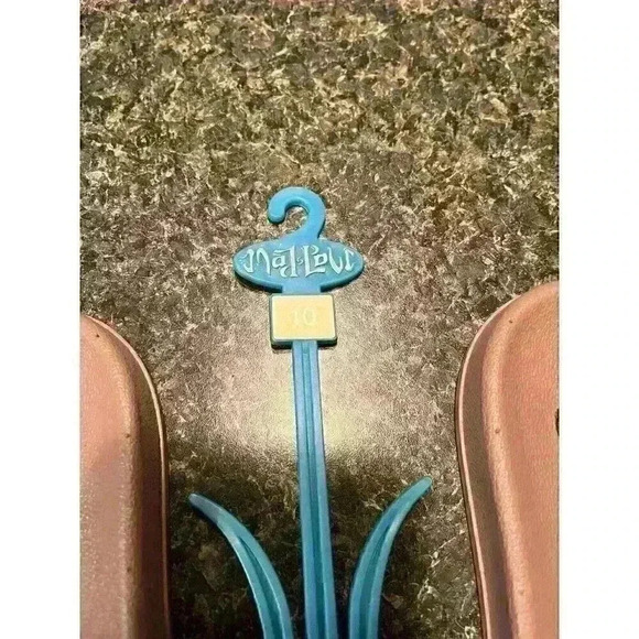 NWT Mad Love Slippers Women's Size 10 Phoebe Sandal Slip On Mauve Color Faux Fur - Picture 8 of 9